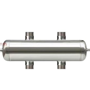 Rezervor de cuplare din oțel inoxidabil pentru boiler pe perete cu gaz – rezervor de amestecare apă pentru încălzire casnică și încălzire prin pardoseală (material: oțel inox; presiune de lucru: standard; apă rece: 5°C; apă caldă: 50°C; stil: modern minima