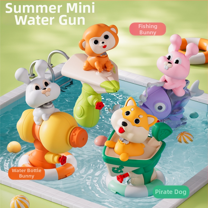 Pistol de apă cu design de desene animate (Plastic; Jet de apă; Pentru copii 4–6 ani; Jucărie de plajă)