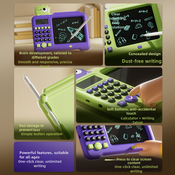 Dispozitiv educațional pentru copii: antrenament la aritmetica orală cu tabelul operațiilor, ecran LCD, baterie reîncărcabilă