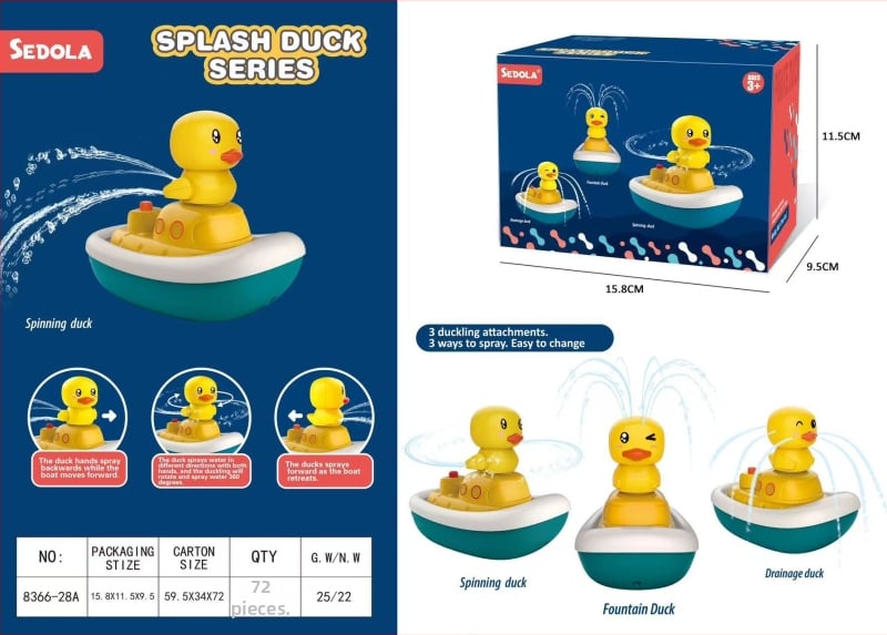 Jucărie de baie cu pulverizare de apă în formă de floare de soare și duș cu nori curcubeu — din plastic, Brand Qiaolexin, pentru copii 4–6 ani