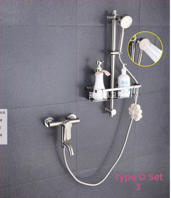 Set de duș din oțel inoxidabil 304, funcție ploaie, stil modern, model Shower Simple Set