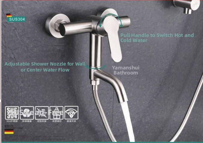 Set de duș din oțel inoxidabil 304, funcție ploaie, stil modern, model Shower Simple Set