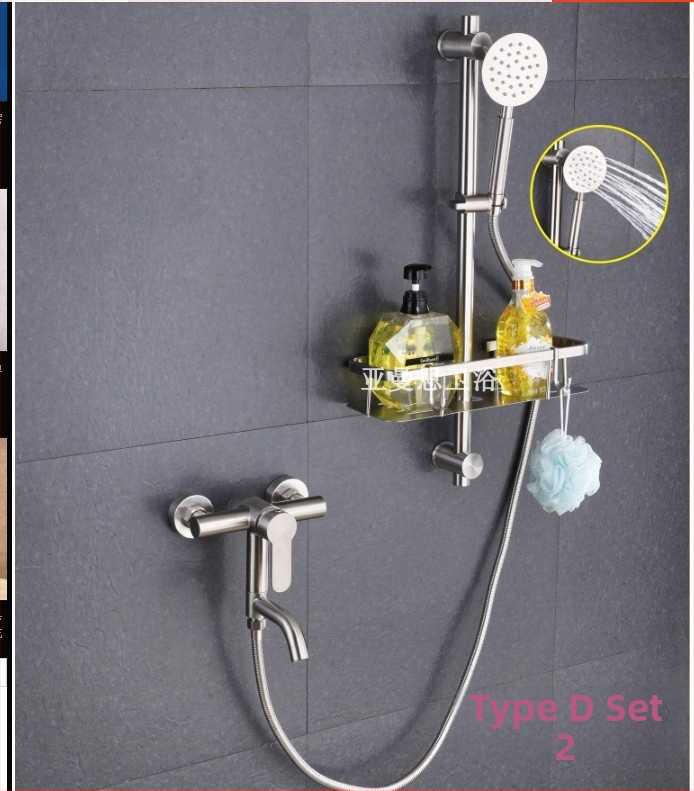 Set de duș din oțel inoxidabil 304, funcție ploaie, stil modern, model Shower Simple Set