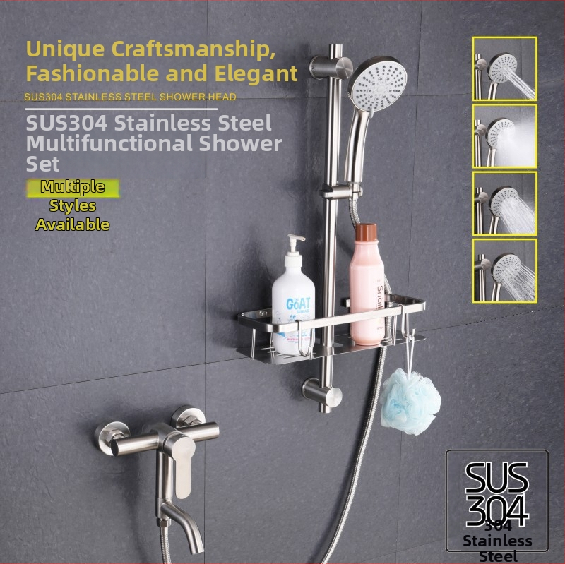 Set de duș din oțel inoxidabil 304, funcție ploaie, stil modern, model Shower Simple Set