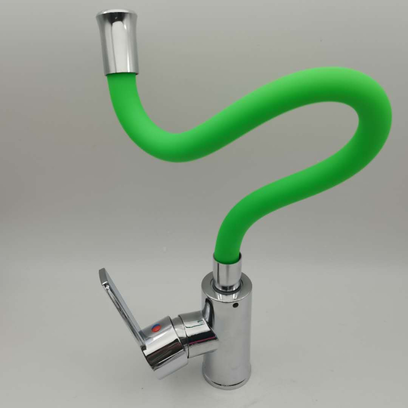 Konyhai mosogató keverőcsaptelep kerámiás szeleppel, cinkötvözet test, 15 mm bemenet/kimenet, csiszolt felület, maximális hőmérséklet 80°C