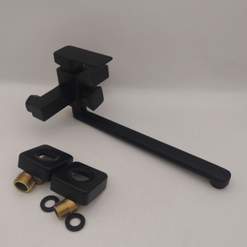 Set de duș încastrat în perete, cu robinet de amestec pentru apă caldă/rece, aliaj de zinc, disc ceramic, model Kle-1334