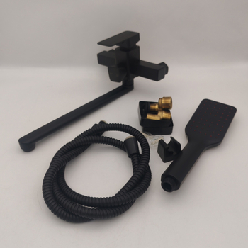 Set de duș încastrat în perete, cu robinet de amestec pentru apă caldă/rece, aliaj de zinc, disc ceramic, model Kle-1334