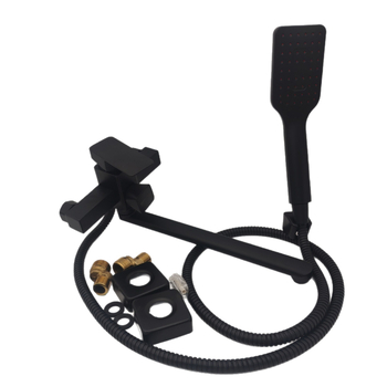 Set de duș încastrat în perete, cu robinet de amestec pentru apă caldă/rece, aliaj de zinc, disc ceramic, model Kle-1334