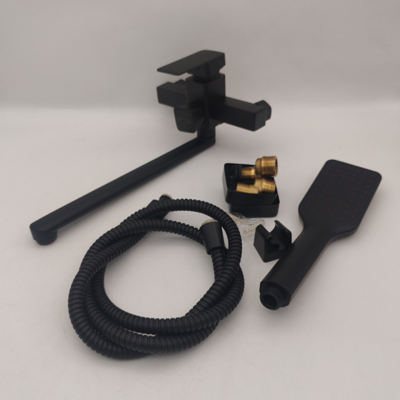 Set de duș încastrat în perete, cu robinet de amestec pentru apă caldă/rece, aliaj de zinc, disc ceramic, model Kle-1334