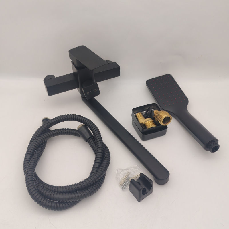 Set de duș încastrat în perete, cu robinet de amestec pentru apă caldă/rece, aliaj de zinc, disc ceramic, model Kle-1334