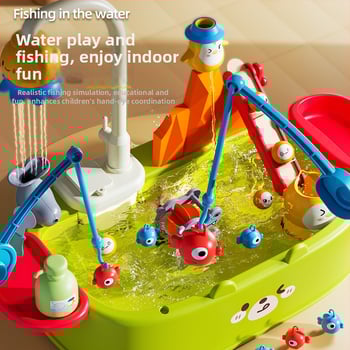 Jucărie de vase pentru copii – joc cu apă, din plastic, ieșire electrică de apă, model H365-1, brand Parenting Treasure, potrivit pentru 4–6 ani