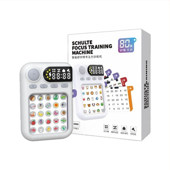 Mașină de Antrenament pentru Concentrare Schulte – Jucărie educativă pentru copii 4–6 ani, ABS, Muzică/Sunet, Alimentare cu baterie 150 mA, Pachet unic, Atazawa
