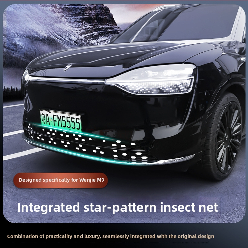 Minghao ABS Plasă anti-insect pentru AITO M9 – Plasă frontală detașabilă, Aspect modificat