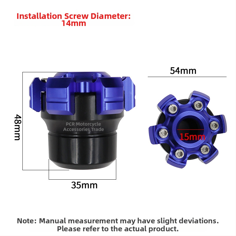 Prednji poklopac vilice motocikla – aluminijski spoj, protiv pada, model 3412, marka PCR, licencirana privatna etiketa, za motocikle i električna vozila