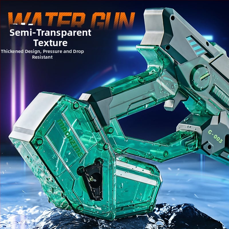 Pușcă de apă electrică cu capacitate mare, foc continuu, pulverizare apă și iluminare