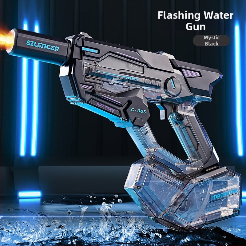 Pușcă de apă electrică cu capacitate mare, foc continuu, pulverizare apă și iluminare