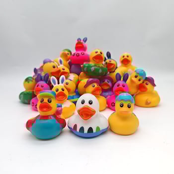 Jucărie de rață din vinil pentru Paște, set cadou de 24 bucăți, pentru copii între 4 și 6 ani, cadou, plutitoare, distracție prin strângere