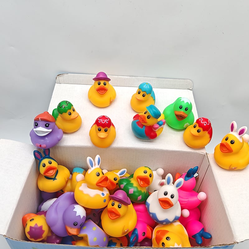 Jucărie de rață din vinil pentru Paște, set cadou de 24 bucăți, pentru copii între 4 și 6 ani, cadou, plutitoare, distracție prin strângere