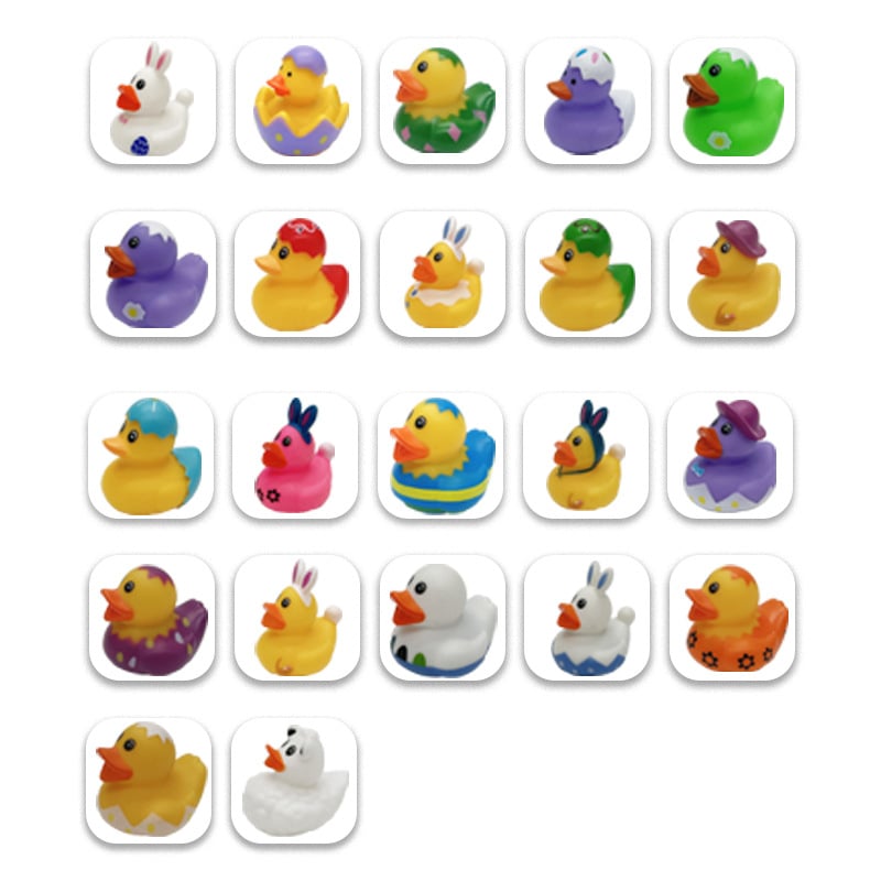 Jucărie de rață din vinil pentru Paște, set cadou de 24 bucăți, pentru copii între 4 și 6 ani, cadou, plutitoare, distracție prin strângere