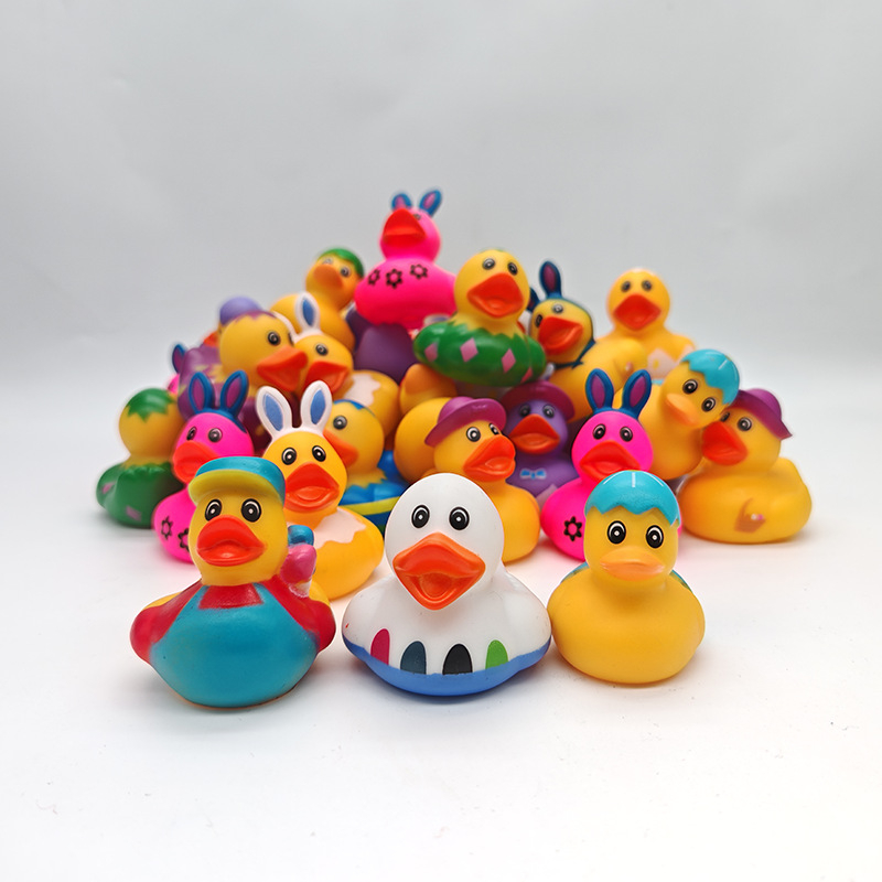 Jucărie de rață din vinil pentru Paște, set cadou de 24 bucăți, pentru copii între 4 și 6 ani, cadou, plutitoare, distracție prin strângere