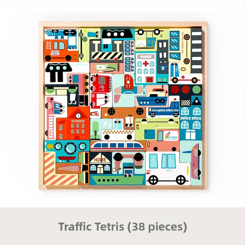 Puzzle 3D din lemn cu animale pentru copii 4–6 ani, personalizat conform desenelor (Material: Lemn; Funcție: Puzzle; Categorie: puzzle 3D; Vârstă: 4–6 ani)