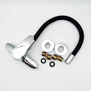 Falba épített konyhai keverőcsap, kettős karos kialakítás, belső szelepszár rézből, test cink ötvözet, 0-90°C hőmérséklet-tartomány