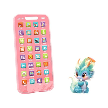 Telefon educațional pentru copii – jucărie de învățare multifuncțională, ecran tactil luminos, carcasă din plastic, baterie litiu, destinat copiilor de 4–6 ani