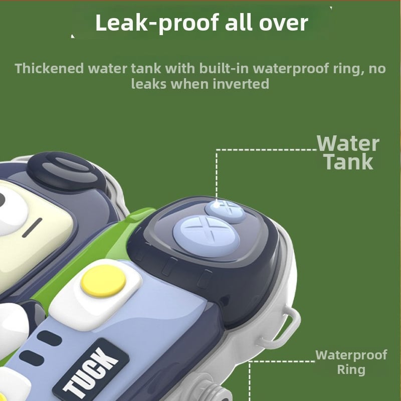 Pistol de apă din plastic cu rezervor pe spate și pistol retractabil – pentru copii 4–6 ani