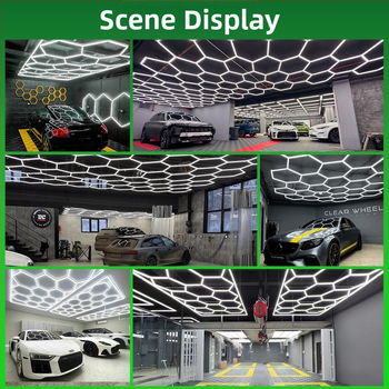 LED φωτιστικό οροφής εργαστηρίου με σχέδιο κυψελίδας για σταθμό περιποίησης αυτοκινήτων (900W, 220V, 950 lm, PF 0.9, αλουμινένιο περίβλημα)