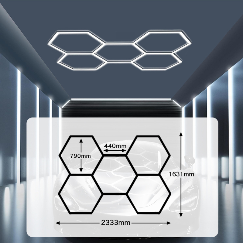 LED φωτιστικό οροφής εργαστηρίου με σχέδιο κυψελίδας για σταθμό περιποίησης αυτοκινήτων (900W, 220V, 950 lm, PF 0.9, αλουμινένιο περίβλημα)