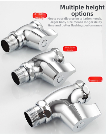 Valvă de toaletă – acționare manuală, alamă, ieșire 32 mm, dimensiuni 32 mm, model 23052002, timp de spălare 2 secunde.