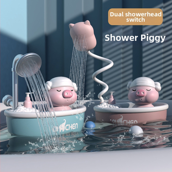 Jucărie de baie cu purceluș – jet de apă electric, din plastic, pentru copii 4–6 ani