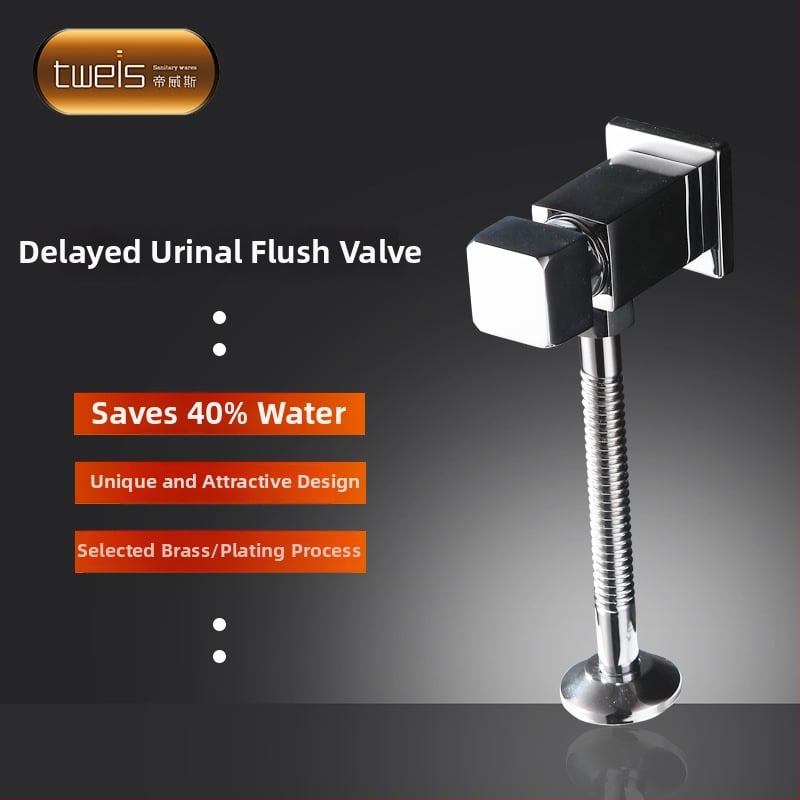 Valvă de spălare pentru urinal din cupru TWS-3007 – mecanic, ieșire G1/2, timp de spălare 10–15 s