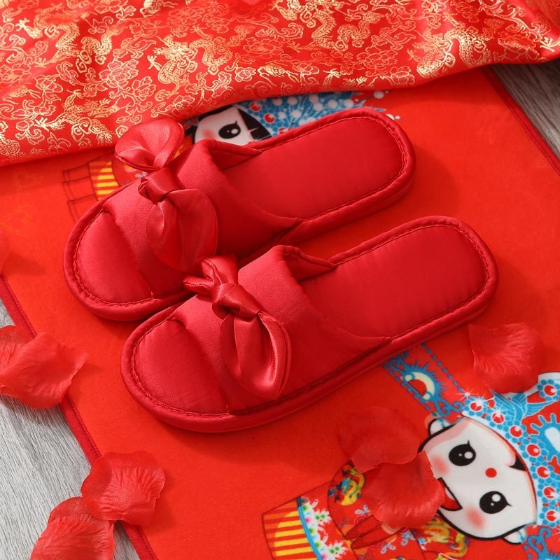 Vjenčane papuče za parove, Corduroy gornji dio, protuklizna PVC potplata, EVA srednji sloj, unutarnje zimske papuče