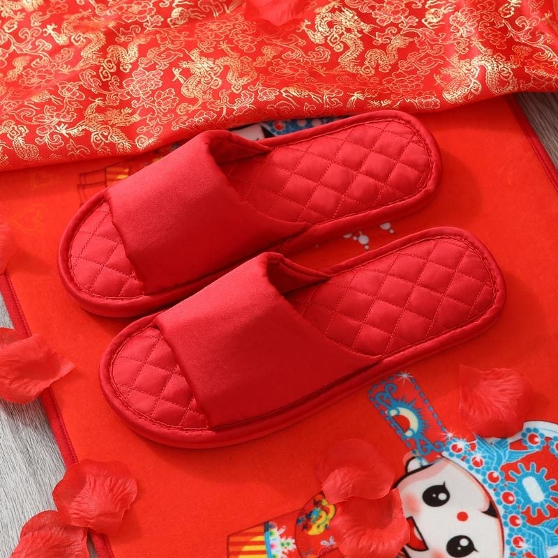 Vjenčane papuče za parove, Corduroy gornji dio, protuklizna PVC potplata, EVA srednji sloj, unutarnje zimske papuče