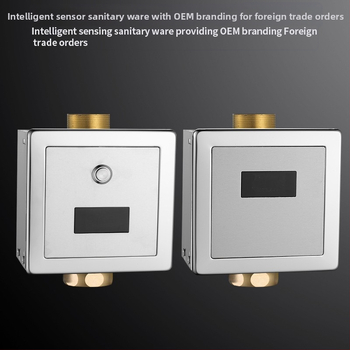 Valvă senzor pentru spălarea unei toalete în podea, montaj ascuns, oțel inoxidabil, modelul 481, stil modern minimalist