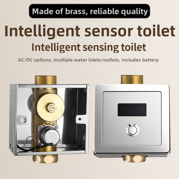 Valvă senzor pentru spălarea unei toalete în podea, montaj ascuns, oțel inoxidabil, modelul 481, stil modern minimalist