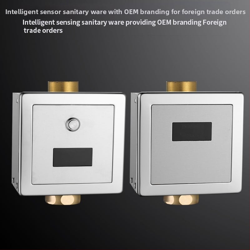 Valvă senzor pentru spălarea unei toalete în podea, montaj ascuns, oțel inoxidabil, modelul 481, stil modern minimalist