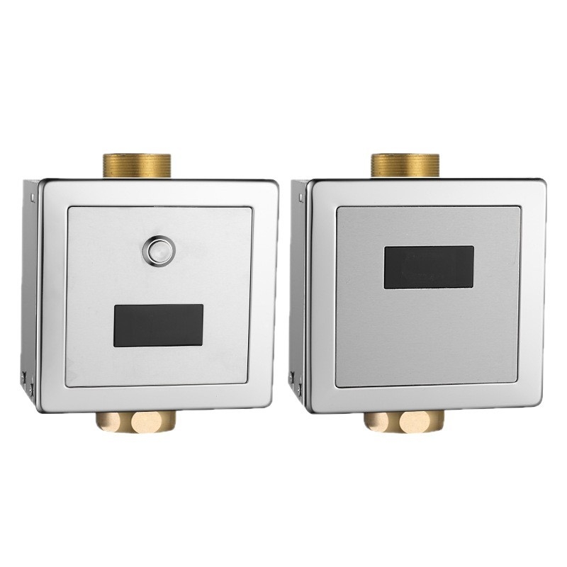 Valvă senzor pentru spălarea unei toalete în podea, montaj ascuns, oțel inoxidabil, modelul 481, stil modern minimalist