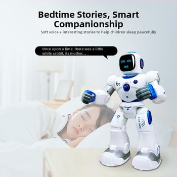 Robot Bluetoothom, daljinskim upravljačem, prepoznavanje glasa, glazba i emocionalna interakcija (ABS materijal; punjiva litijska baterija; za djecu 4–6 godina)