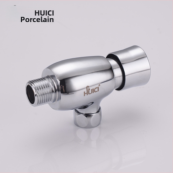 Supapă de spălare pentru urinal, cu clătire întârziată, montaj ascuns, acționare prin apăsare manuală; model Small straight belly, cupru, stil modern