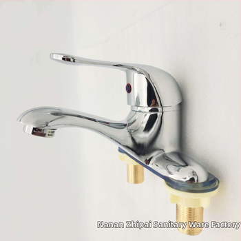 Robinet de lavoar cu mâner unic, două găuri, aliaj de zinc, model zp-062, montaj tip șezut