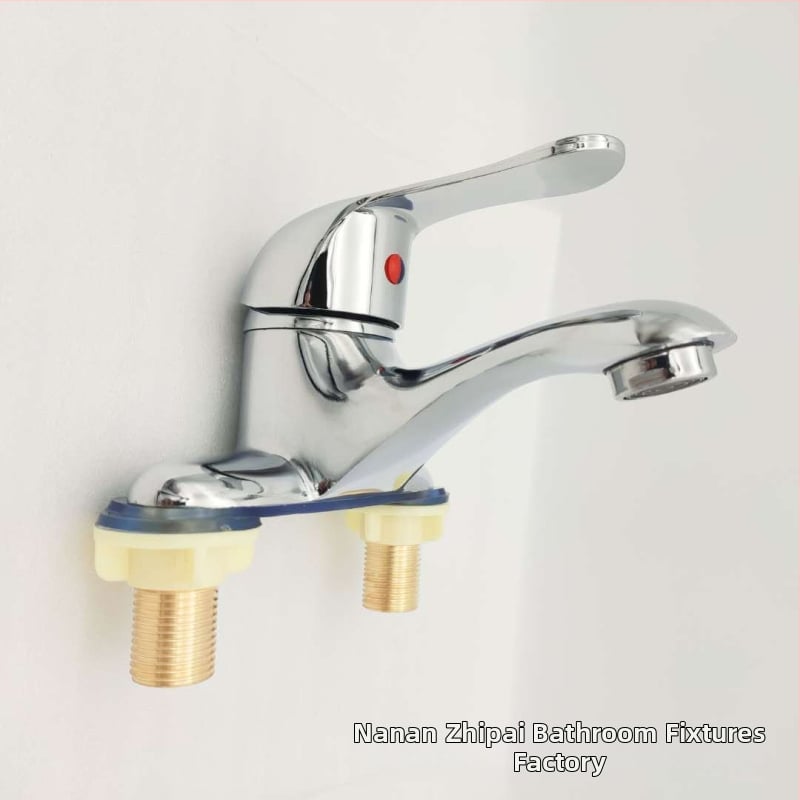 Robinet de lavoar cu mâner unic, două găuri, aliaj de zinc, model zp-062, montaj tip șezut