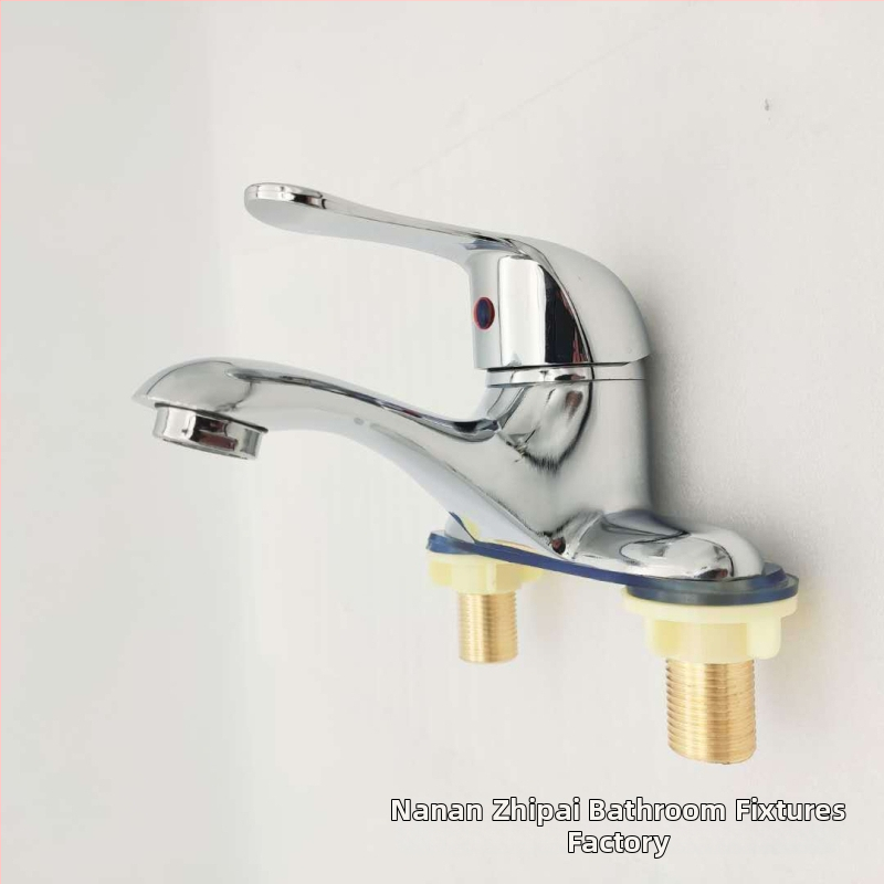 Robinet de lavoar cu mâner unic, două găuri, aliaj de zinc, model zp-062, montaj tip șezut