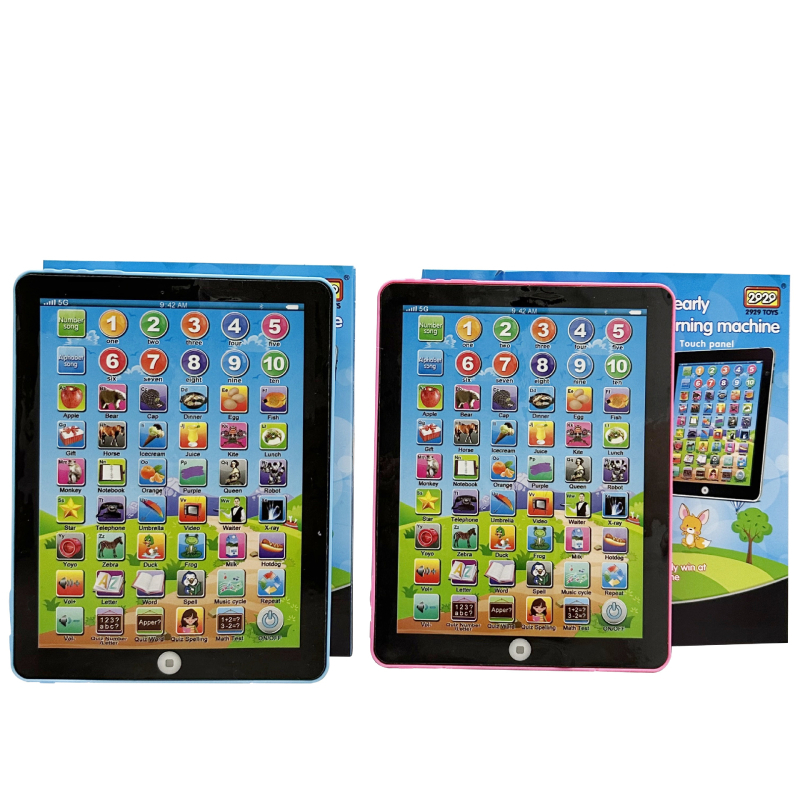 Edukativni uređaj za priče za djecu, tablet-stil alat za učenje s glazbom i dodirnom reakcijom, plastično kućište, napajanje baterijama, za djecu 4–6 godina.