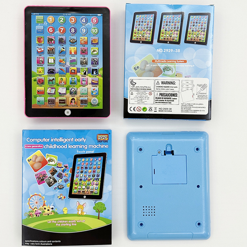 Edukativni uređaj za priče za djecu, tablet-stil alat za učenje s glazbom i dodirnom reakcijom, plastično kućište, napajanje baterijama, za djecu 4–6 godina.