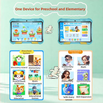 Tableta educațională pentru copii cu Android, MTK octa-core la 1,5 GHz, 32GB stocare, cameră de 8MP, display IPS