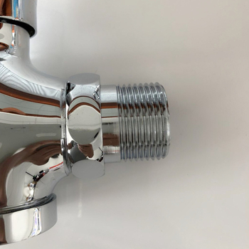 Valvă de spălare pentru toalete publice cu acționare manuală extensibilă, din cupru, model S20011, supapă triunghiulară cu închidere automată, ieșire diametru 6, timp de spălare 5 s