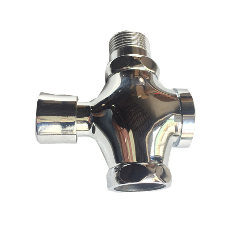 Valvă de spălare pentru toalete publice cu acționare manuală extensibilă, din cupru, model S20011, supapă triunghiulară cu închidere automată, ieșire diametru 6, timp de spălare 5 s