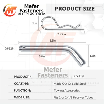 Pin ramena prívesu, pozinkovaný, GB880 štandard, univerzálny, Mif Fasteners